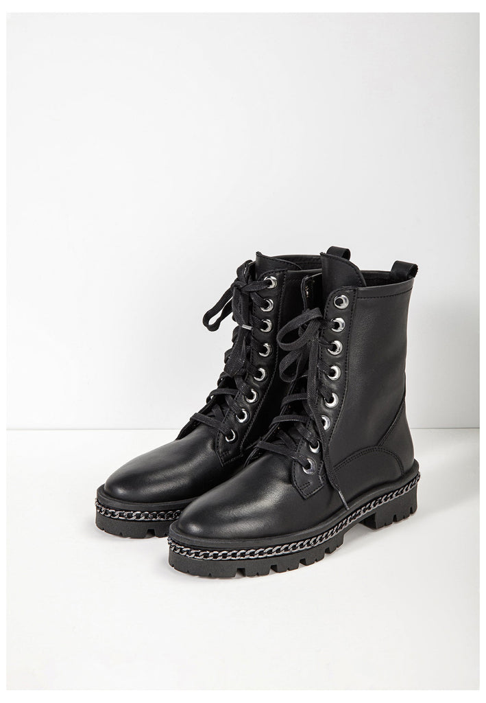 Inuovo Stiefelette Leder Schwarz