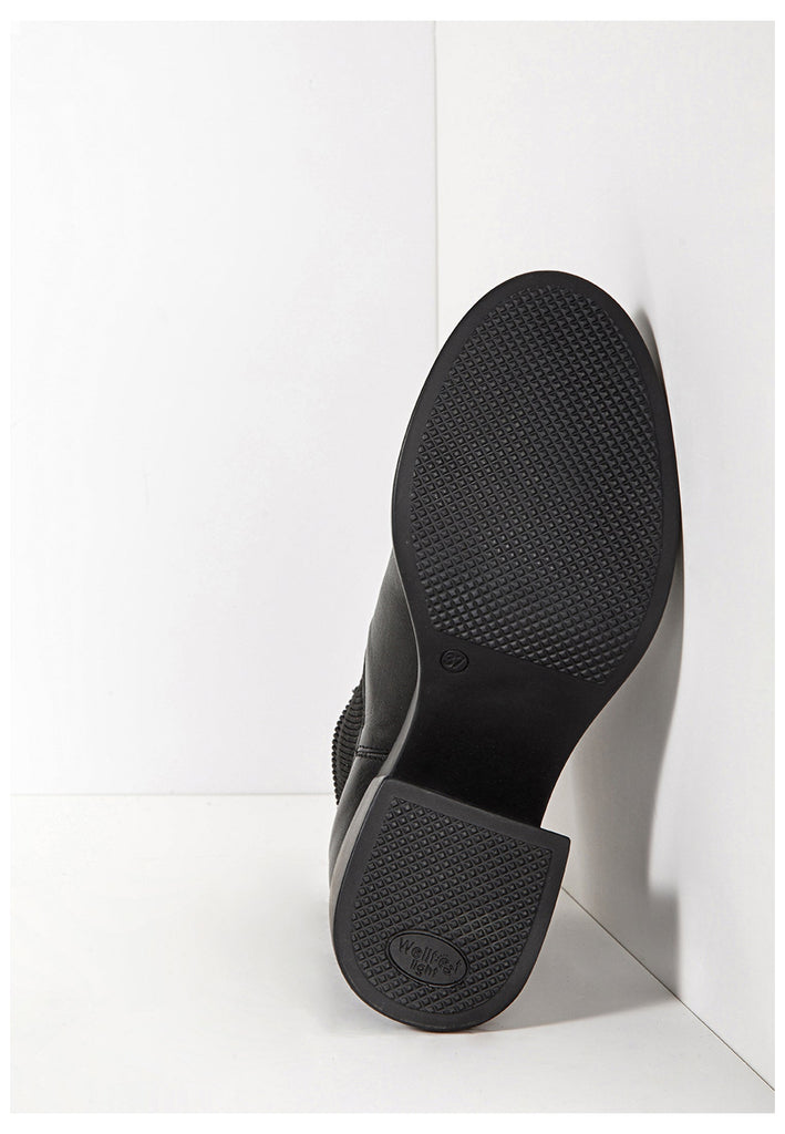 Inuovo Stiefelette Leder Schwarz