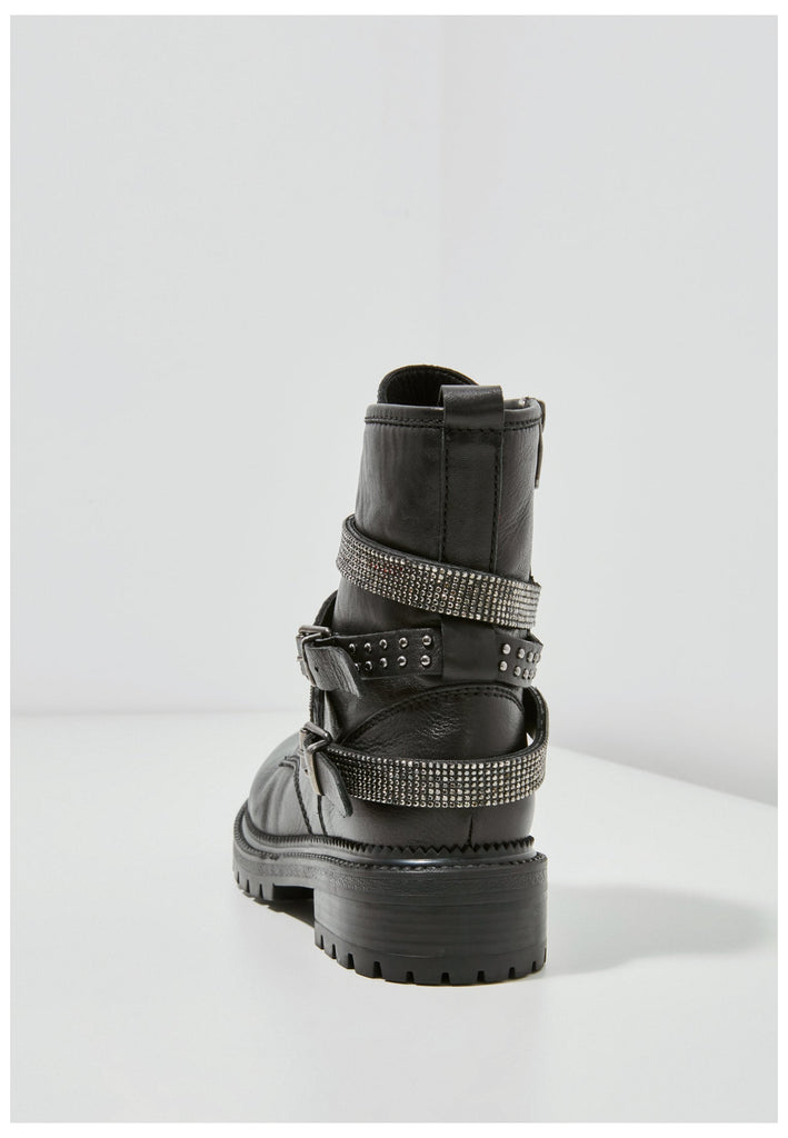 Inuovo Stiefelette Leder Schwarz