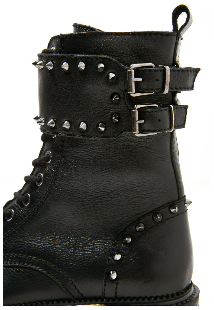 Inuovo Stiefelette Leder Schwarz