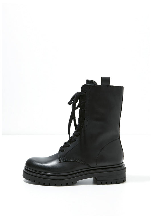 Inuovo Stiefelette Leder Schwarz