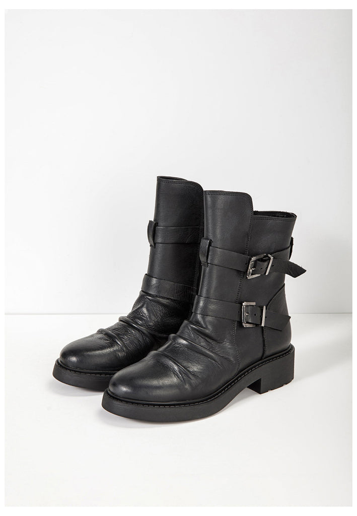 Inuovo Stiefelette Leder Schwarz