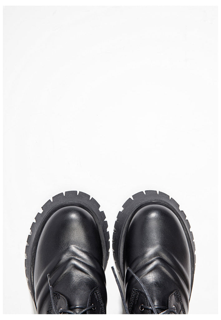 Inuovo Stiefelette Leder Schwarz