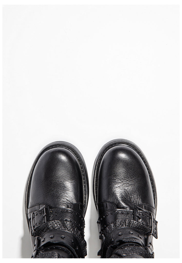 Inuovo Stiefelette Leder Schwarz