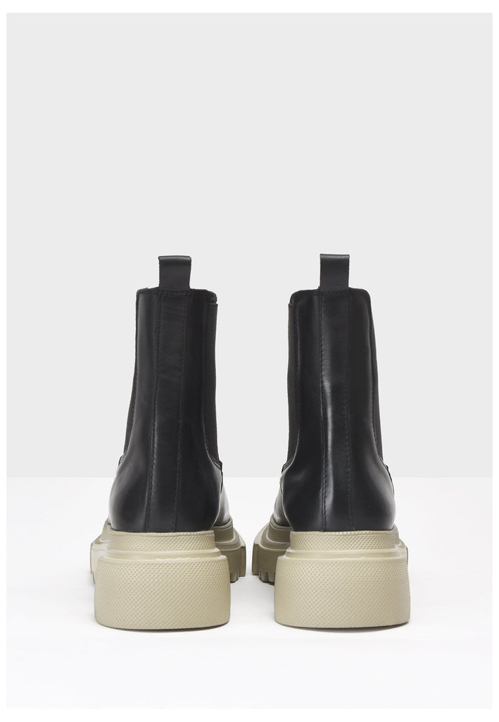 Inuovo Stiefelette Leder Schwarz/Beige