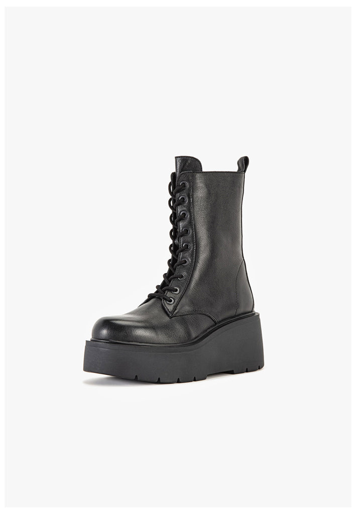 Inuovo Stiefelette Leder Schwarz/Schwarz