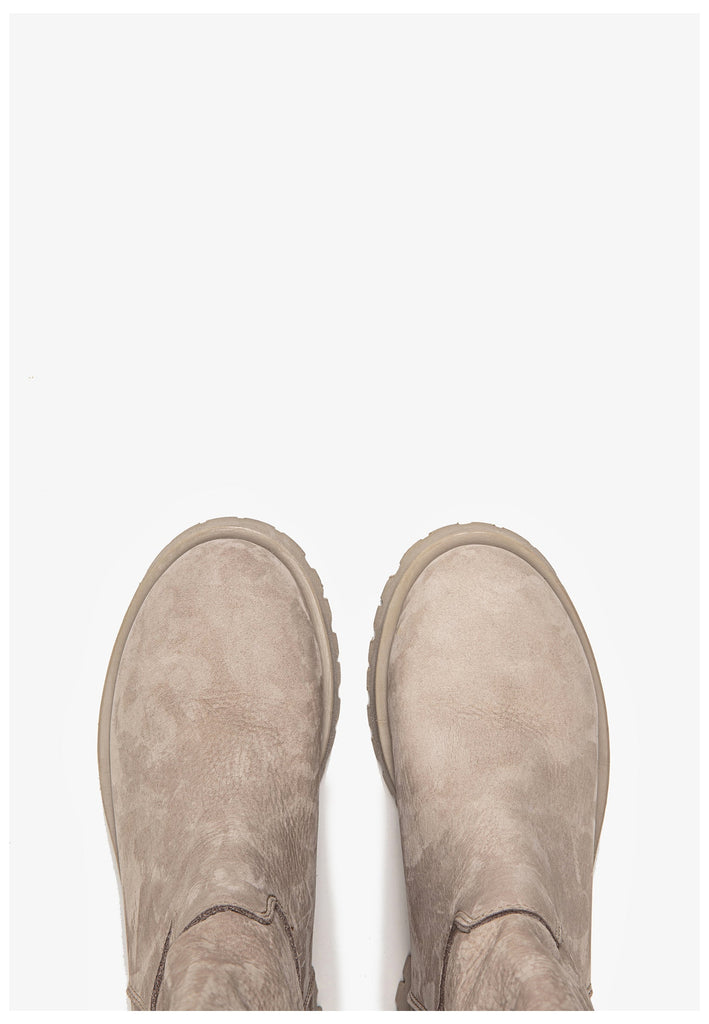 Inuovo Stiefelette Leder Silber/Grau