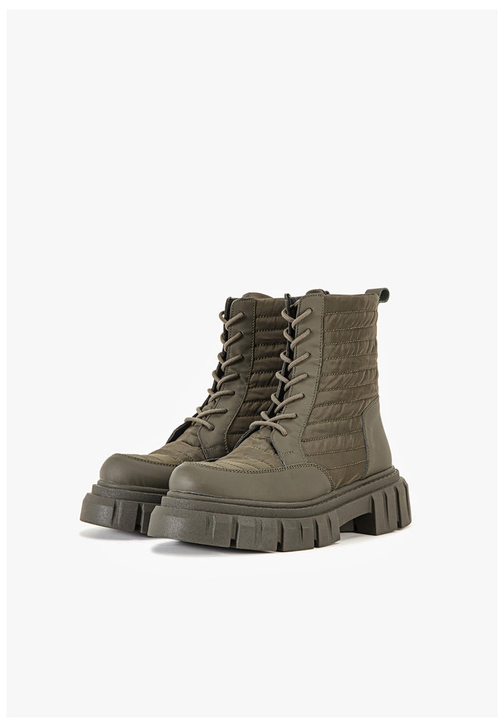 Inuovo Stiefelette Leder/Textil Army
