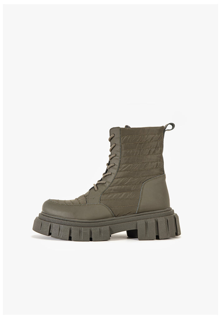 Inuovo Stiefelette Leder/Textil Army