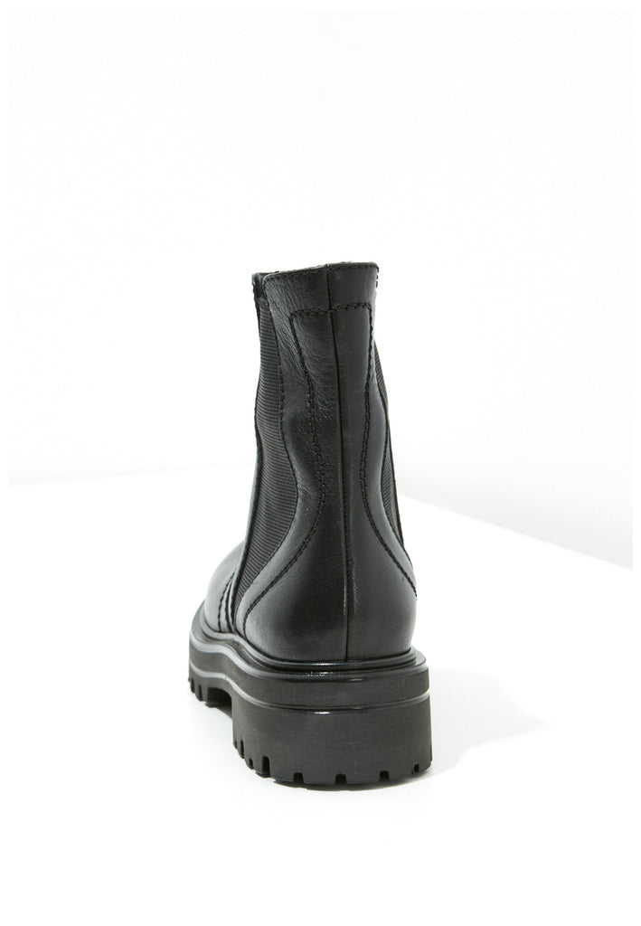 Inuovo Stiefelette Leder/Textil Schwarz