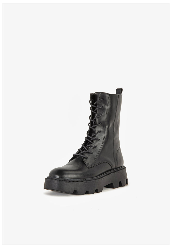 Inuovo Stiefelette Lederimitat Schwarz