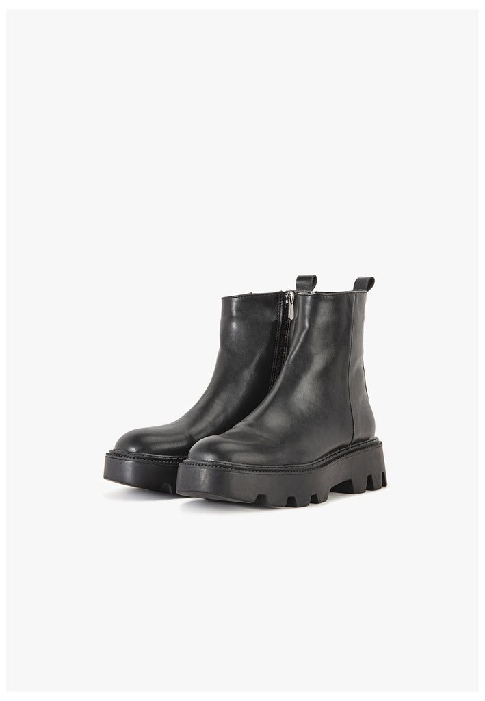 Inuovo Stiefelette Lederimitat Schwarz