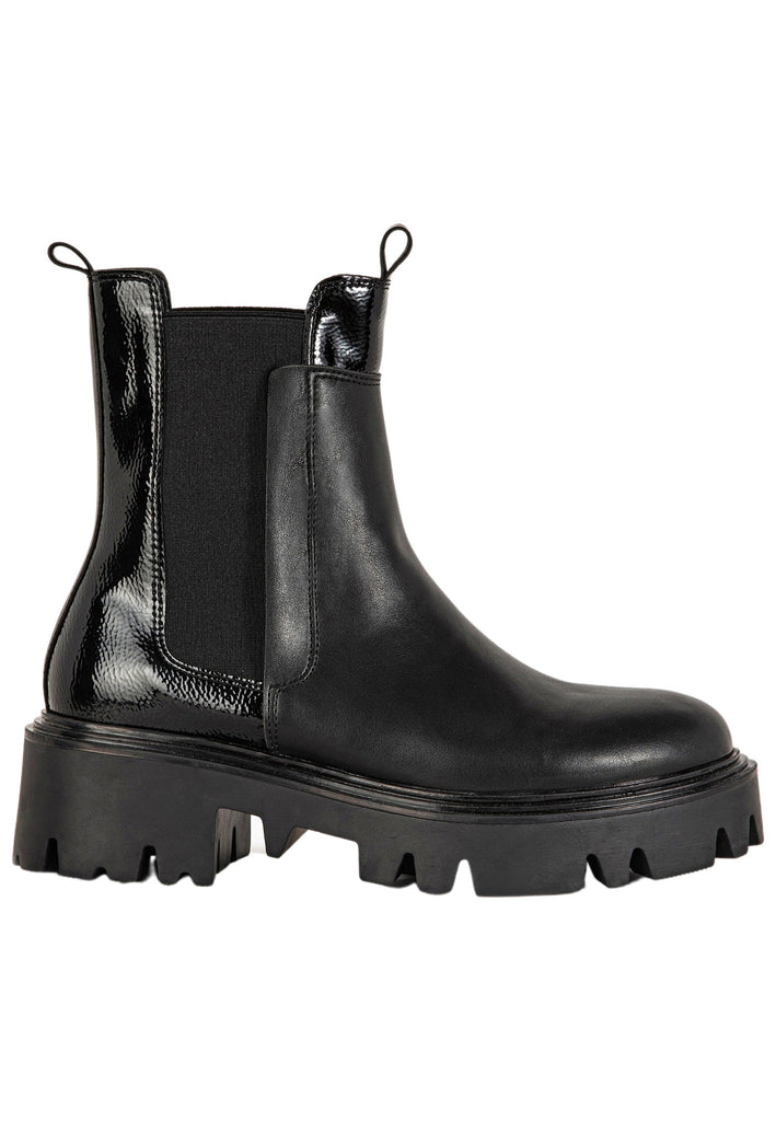 Inuovo Stiefelette Lederimitat Schwarz