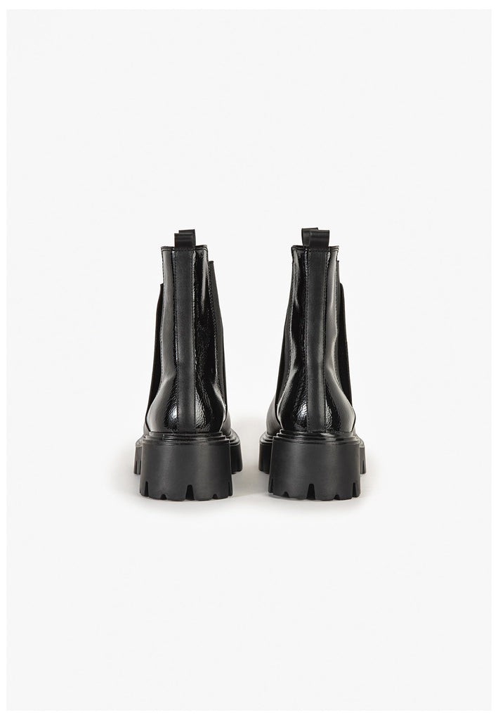 Inuovo Stiefelette Lederimitat Schwarz