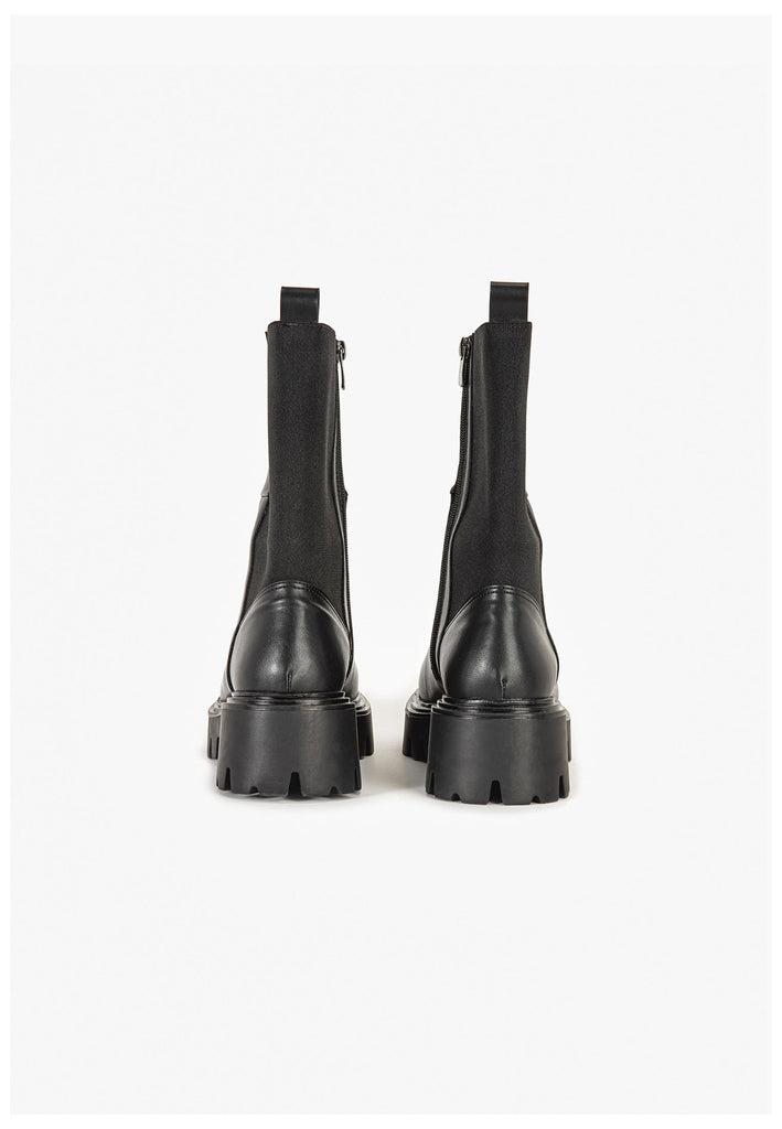 Inuovo Stiefelette Lederimitat Schwarz