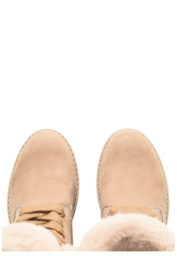 Inuovo Stiefelette Nubukleder/Textil Beige