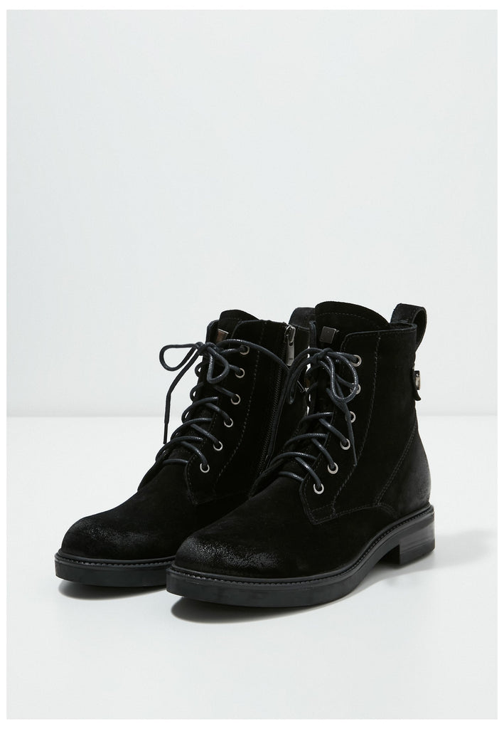 Inuovo Stiefelette Veloursleder Schwarz