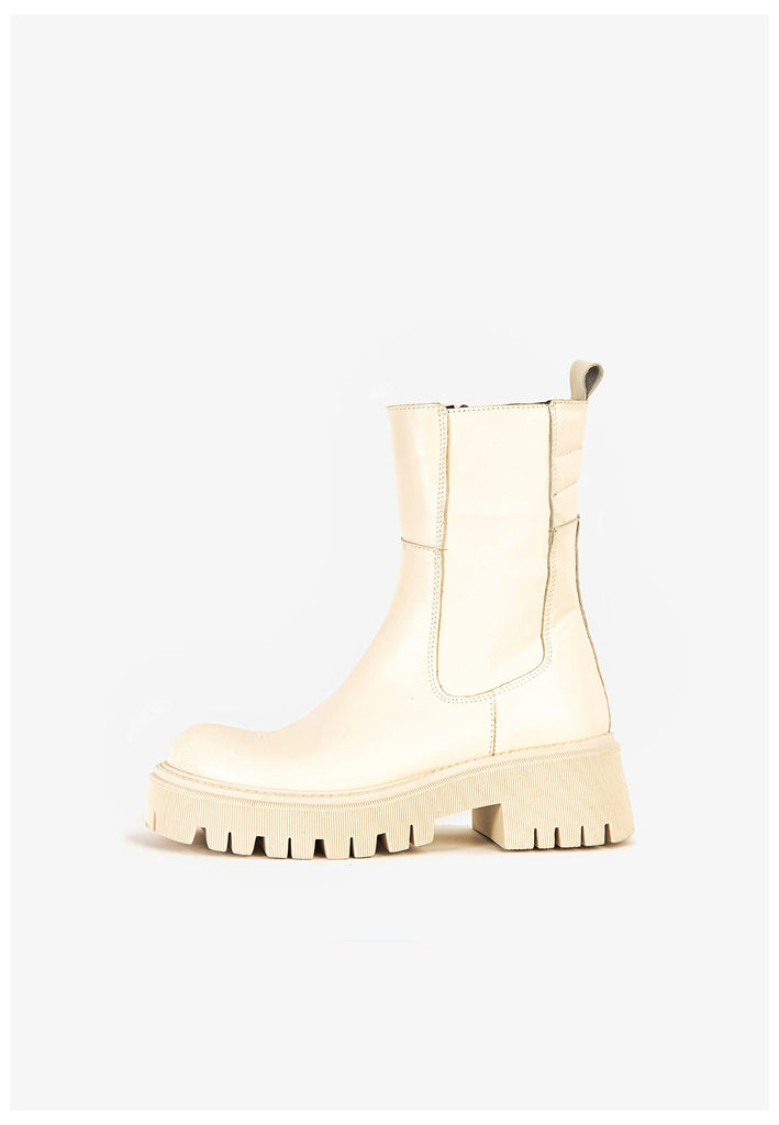 Stiefeletten Inuovo Stiefelette Leder Creme