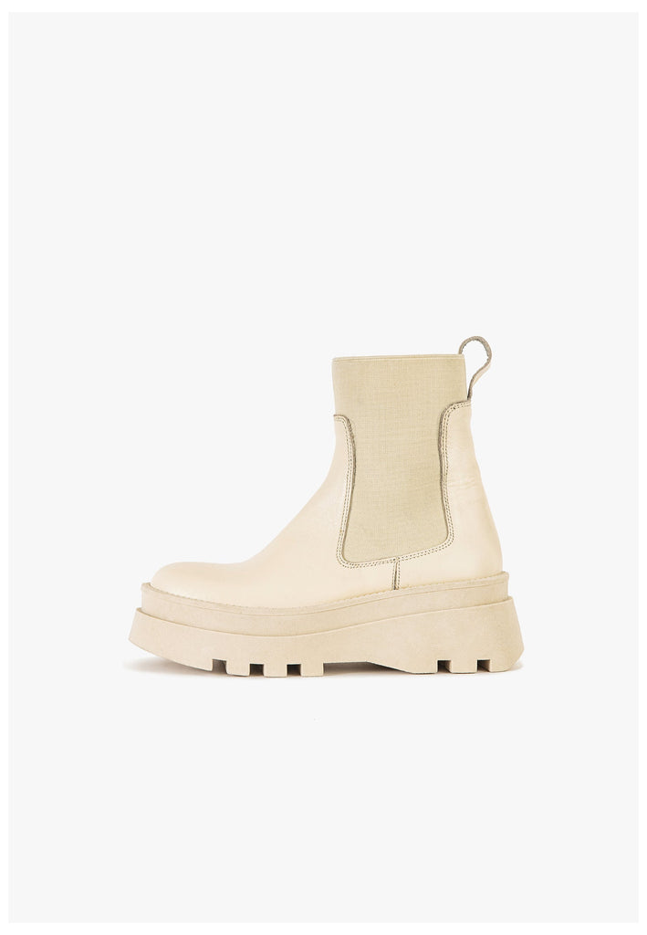 Stiefeletten Inuovo Stiefelette Leder Creme