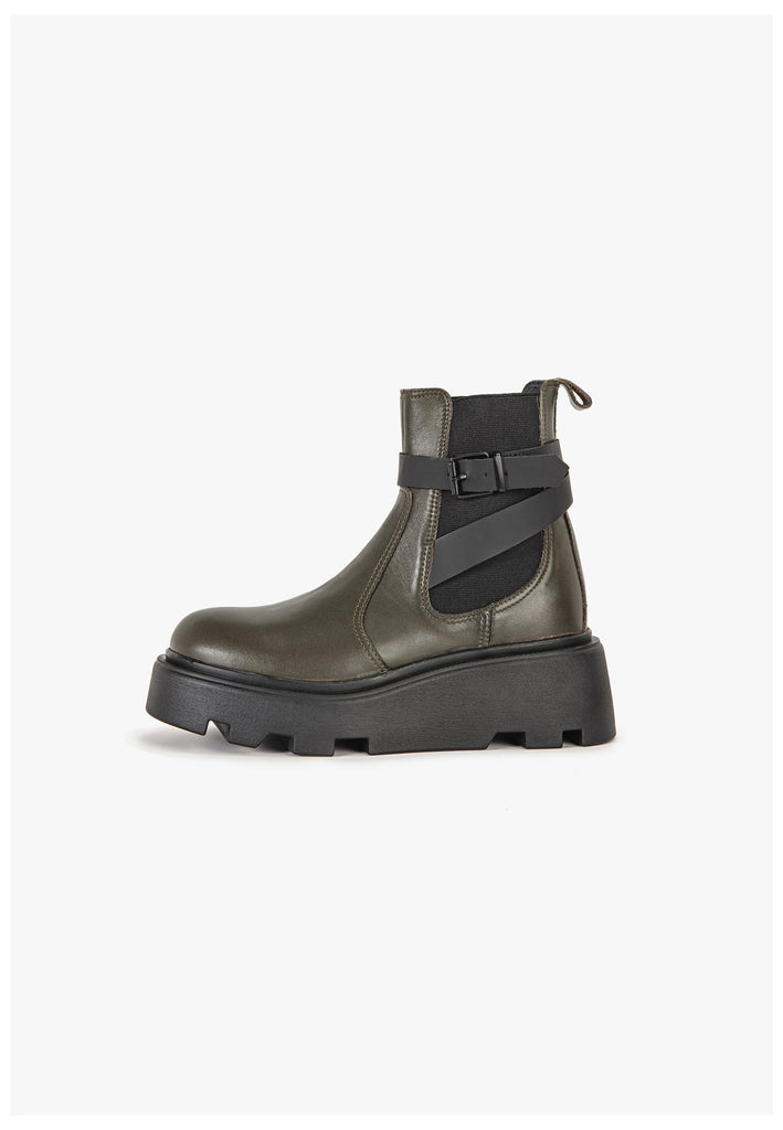 Stiefeletten Inuovo Stiefelette Leder Khaki