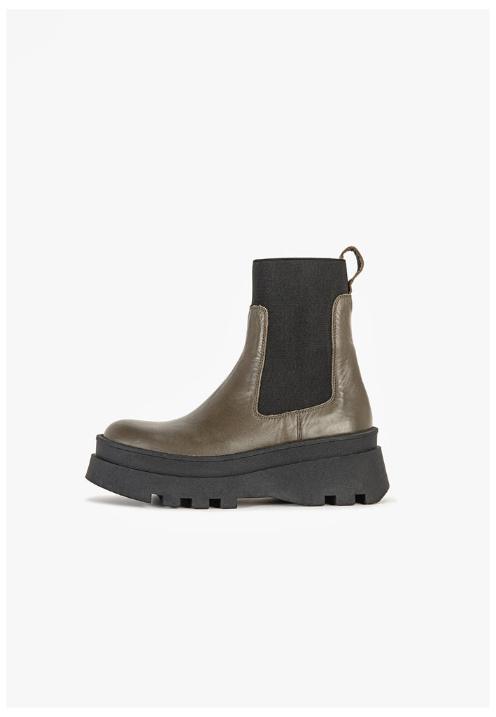 Stiefeletten Inuovo Stiefelette Leder Khaki