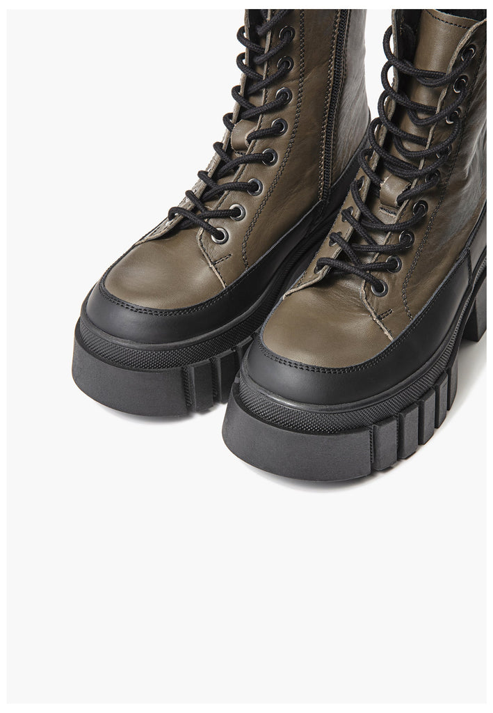 Stiefeletten Inuovo Stiefelette Leder Khaki