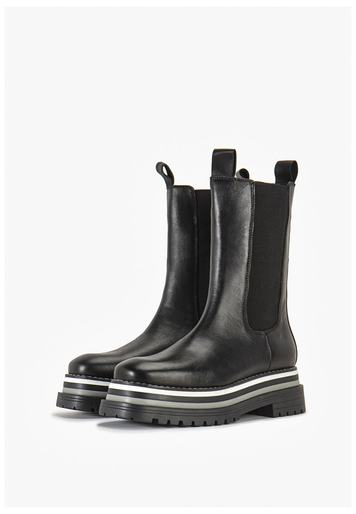 Stiefeletten Inuovo Stiefelette Leder Schwarz