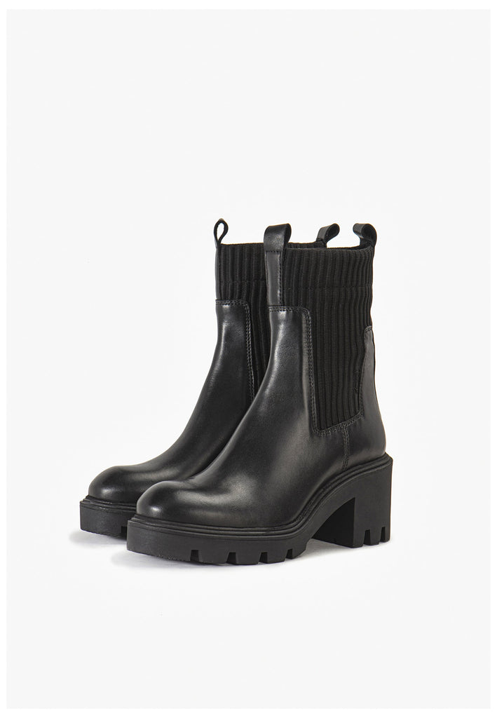 Stiefeletten Inuovo Stiefelette Leder Schwarz