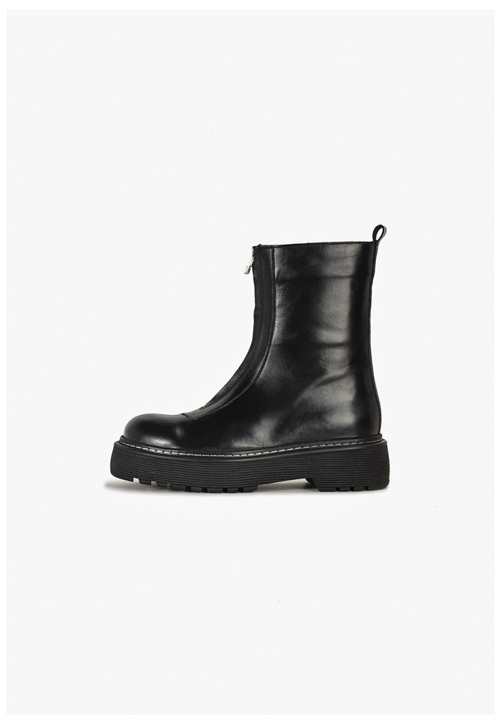 Stiefeletten Inuovo Stiefelette Leder Schwarz