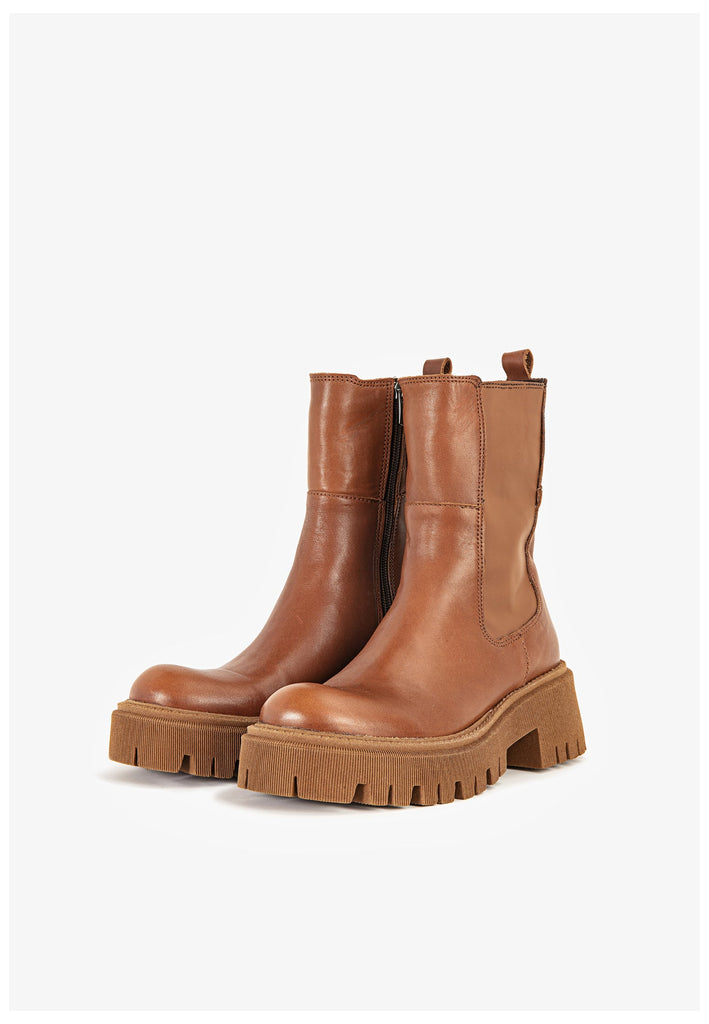 Stiefeletten Inuovo Stiefelette Leder Tan