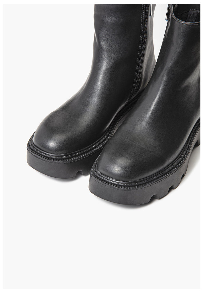 Stiefeletten Inuovo Stiefelette Lederimitat Schwarz