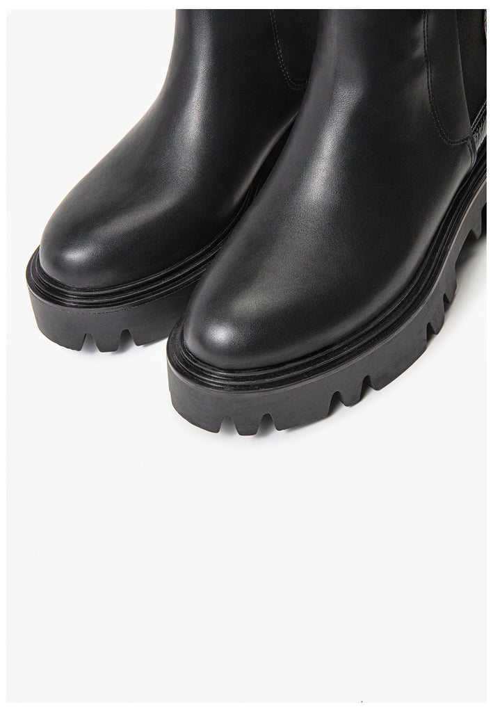 Stiefeletten Inuovo Stiefelette Lederimitat Schwarz