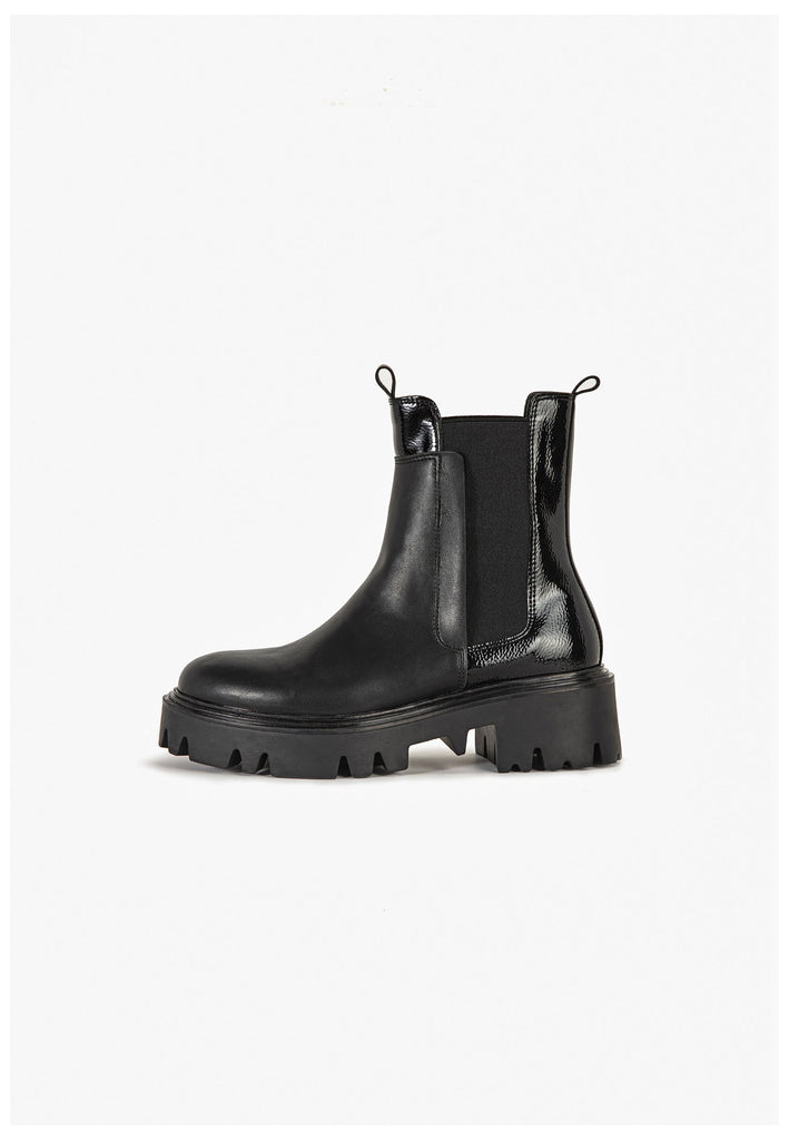 Stiefeletten Inuovo Stiefelette Lederimitat Schwarz