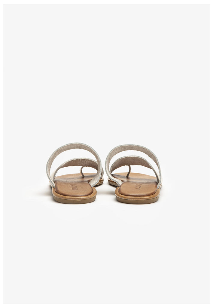 Inuovo Zehensteg Leder Beige/Weiß