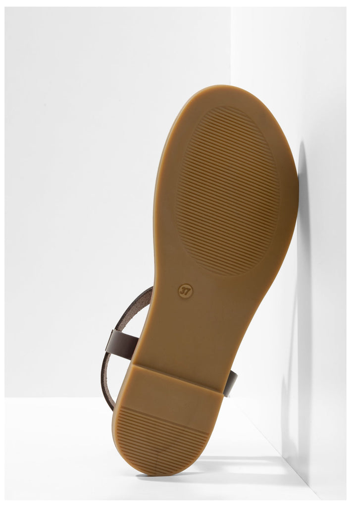 Inuovo Zehensteg Leder Dunkelbraun