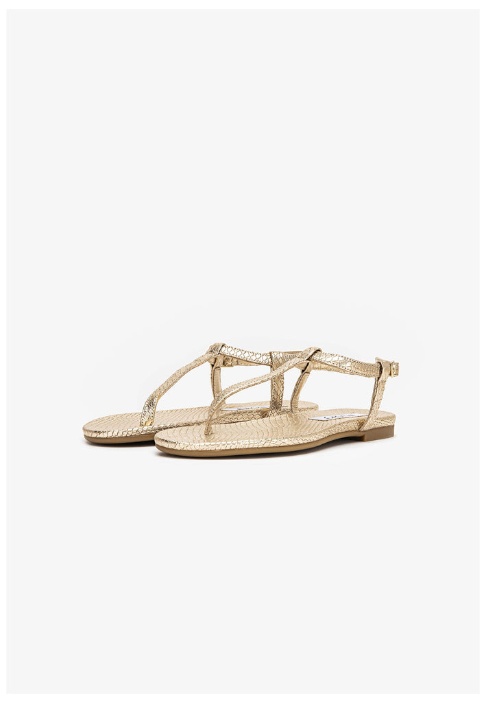 Inuovo Zehensteg Leder Gold