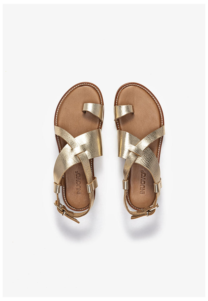 Inuovo Zehensteg Leder Gold