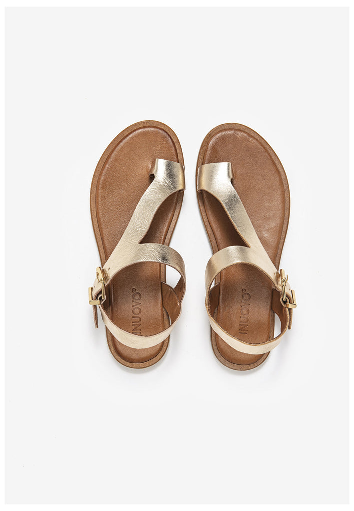 Inuovo Zehensteg Leder Gold