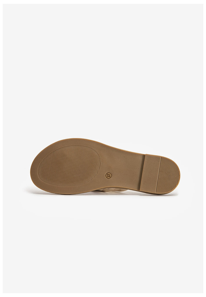 Inuovo Zehensteg Leder Gold