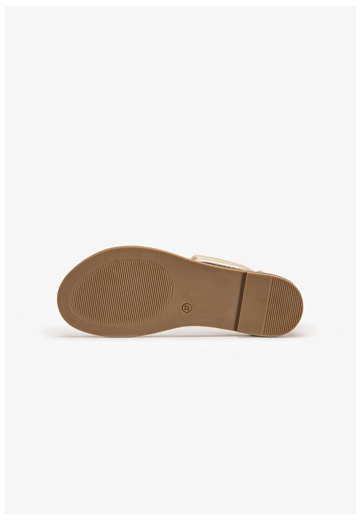 Inuovo Zehensteg Leder Gold