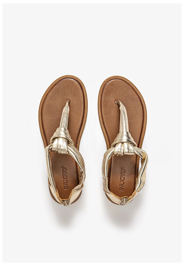 Inuovo Zehensteg Leder Gold