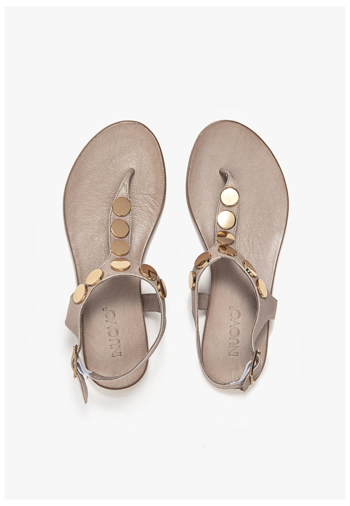 Inuovo Zehensteg Leder Grau