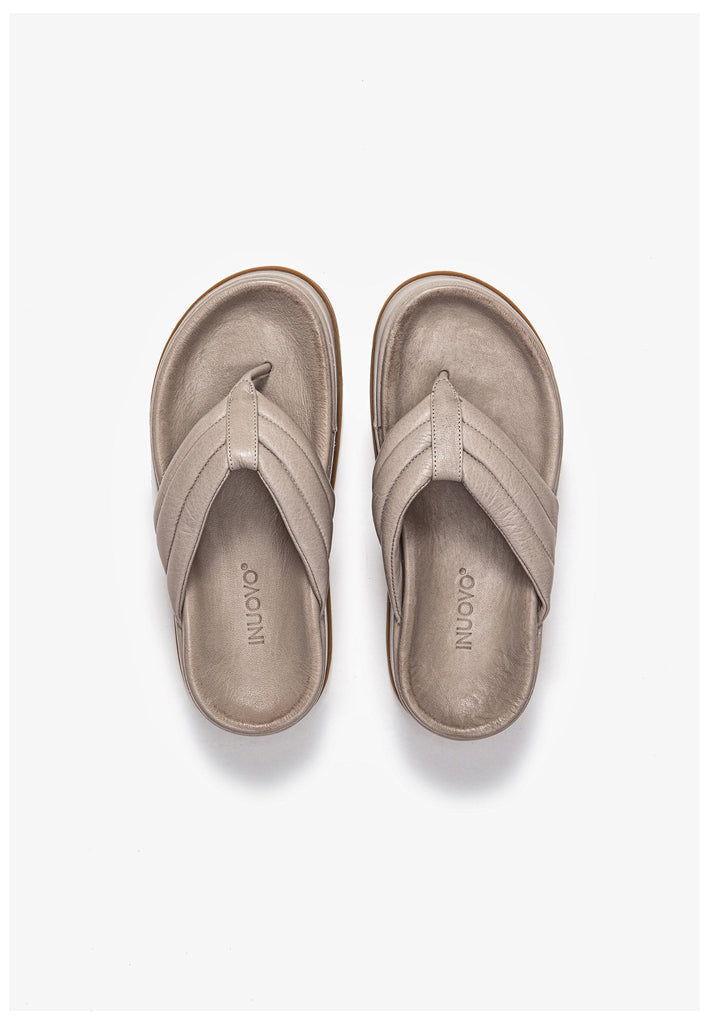 Inuovo Zehensteg Leder Grau