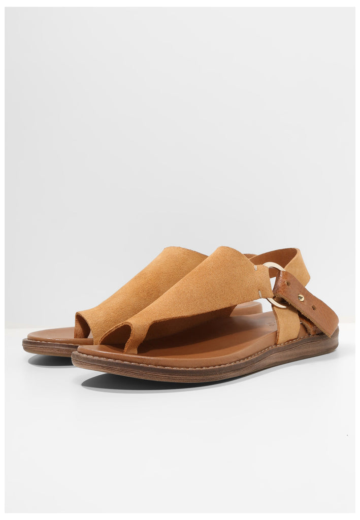 Inuovo Zehensteg Leder Hellbraun