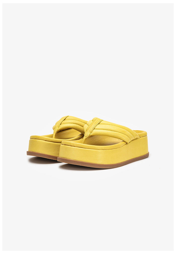 Inuovo Zehensteg Leder Lime