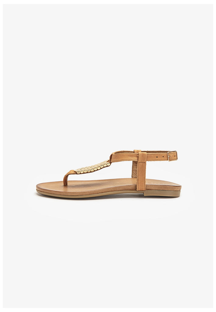 Inuovo Zehensteg Leder Mittelbraun