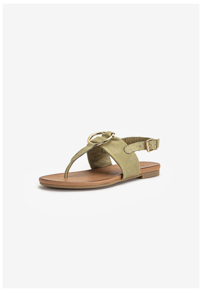 Inuovo Zehensteg Leder Oliv