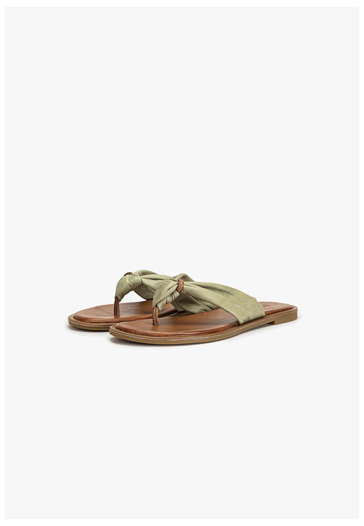 Inuovo Zehensteg Leder Olive