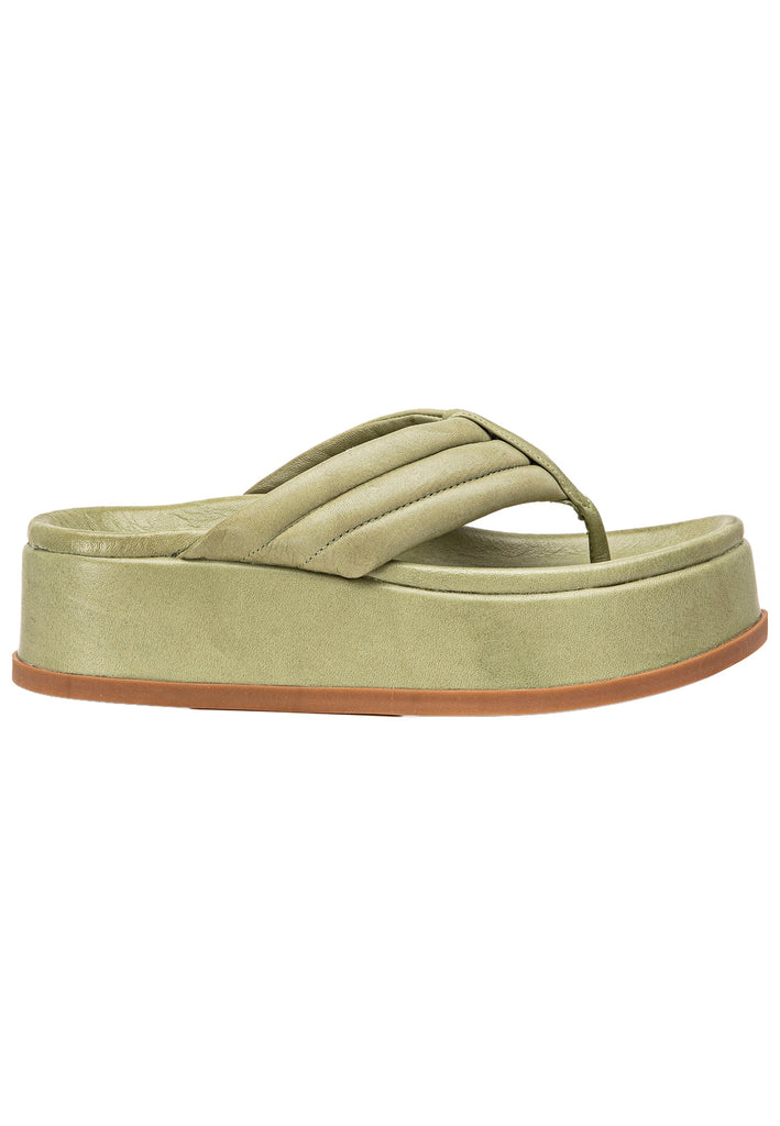 Inuovo Zehensteg Leder Olive