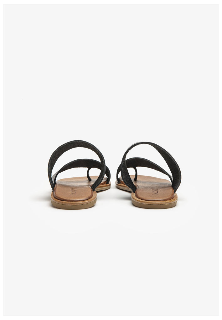 Inuovo Zehensteg Leder Schwarz